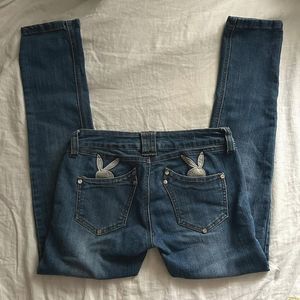 🍒 Y2K PLAYBOY BUNNY RARE AUTHENTIC SKINNY JEANS